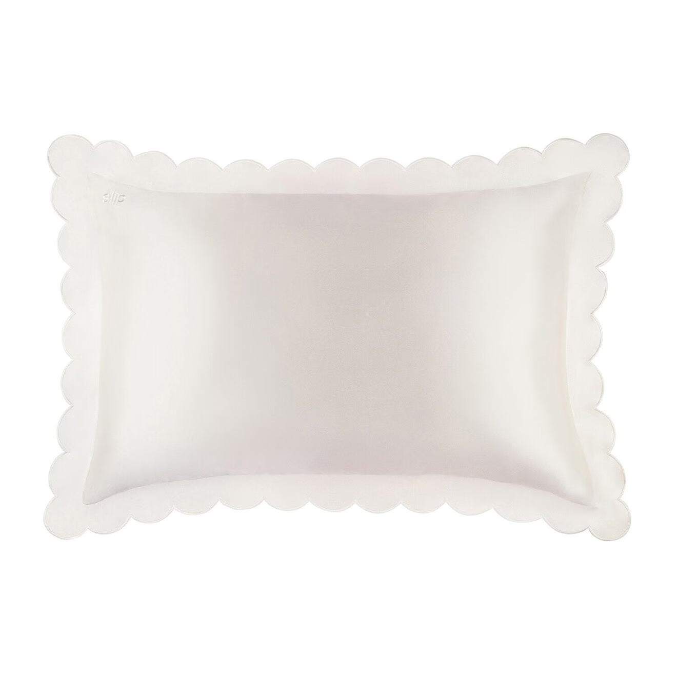 Queen Pillowcase (Scalloped) - White