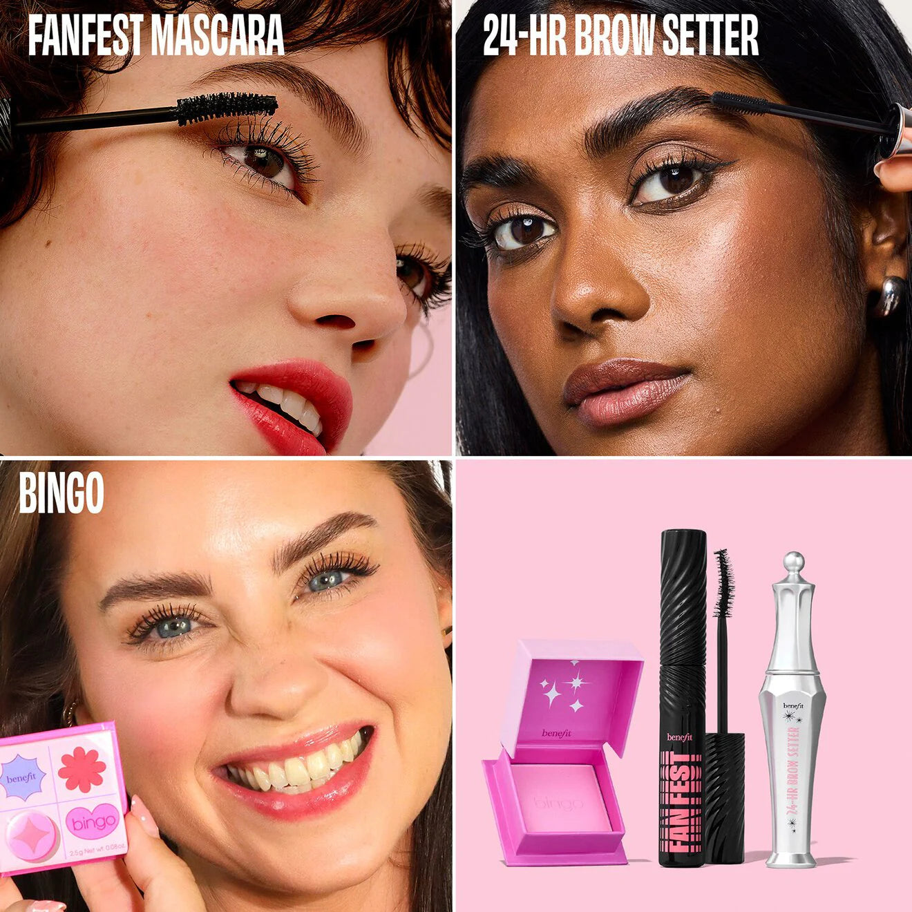 Benebingo Full-Size Mascara & Brow Setting Gel and Mini Limited-Edition Blush
