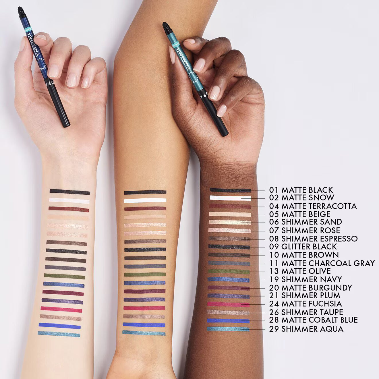 12H Colorful Retractable Eyeliner – Waterproof