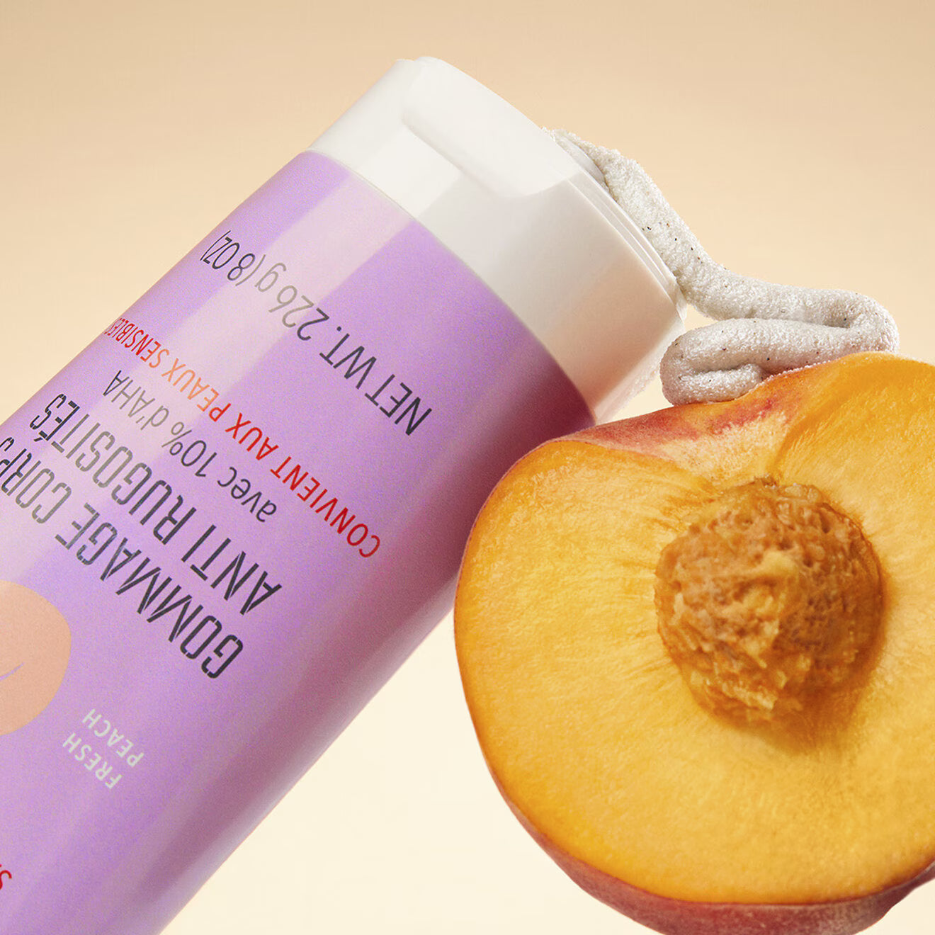 KP Bump Eraser Body Scrub with 10% AHA Fresh Peach