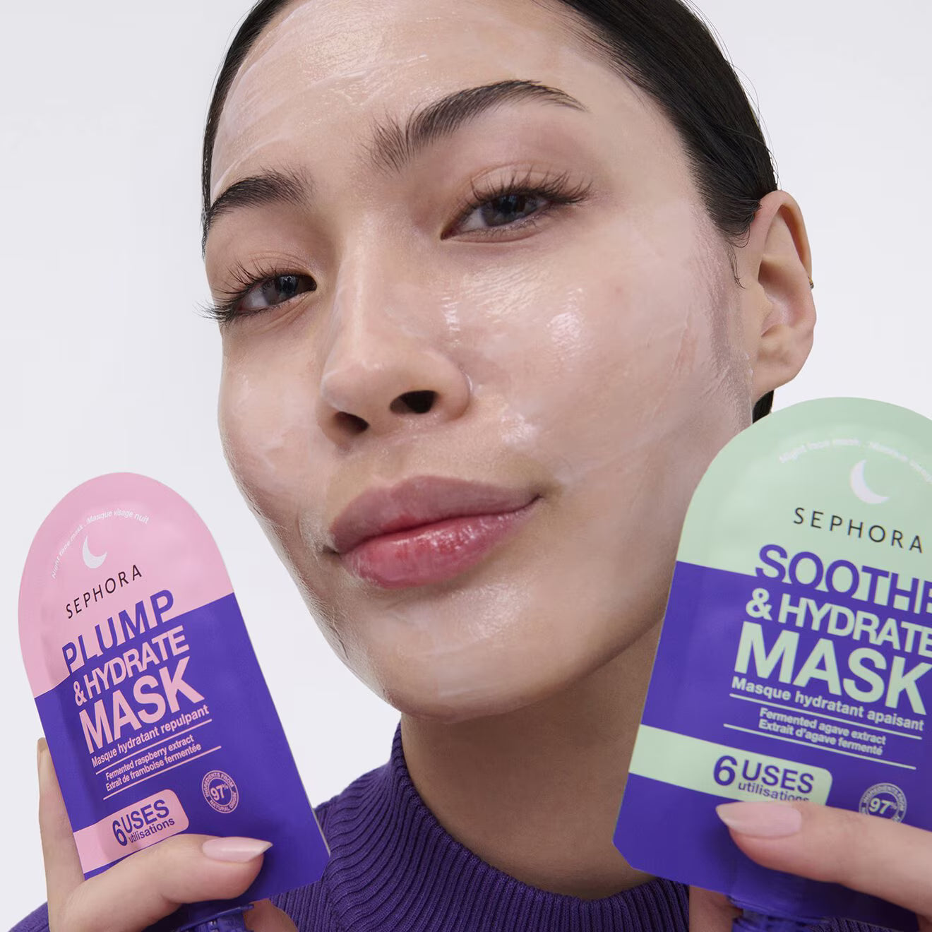 Night Dose Mask Enveloping Moisturizing Gel Cream Texture - Plump