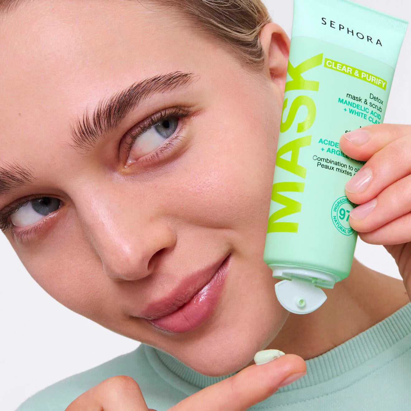 Detox Mask and Scrub with Mandelic Acid & White Clay