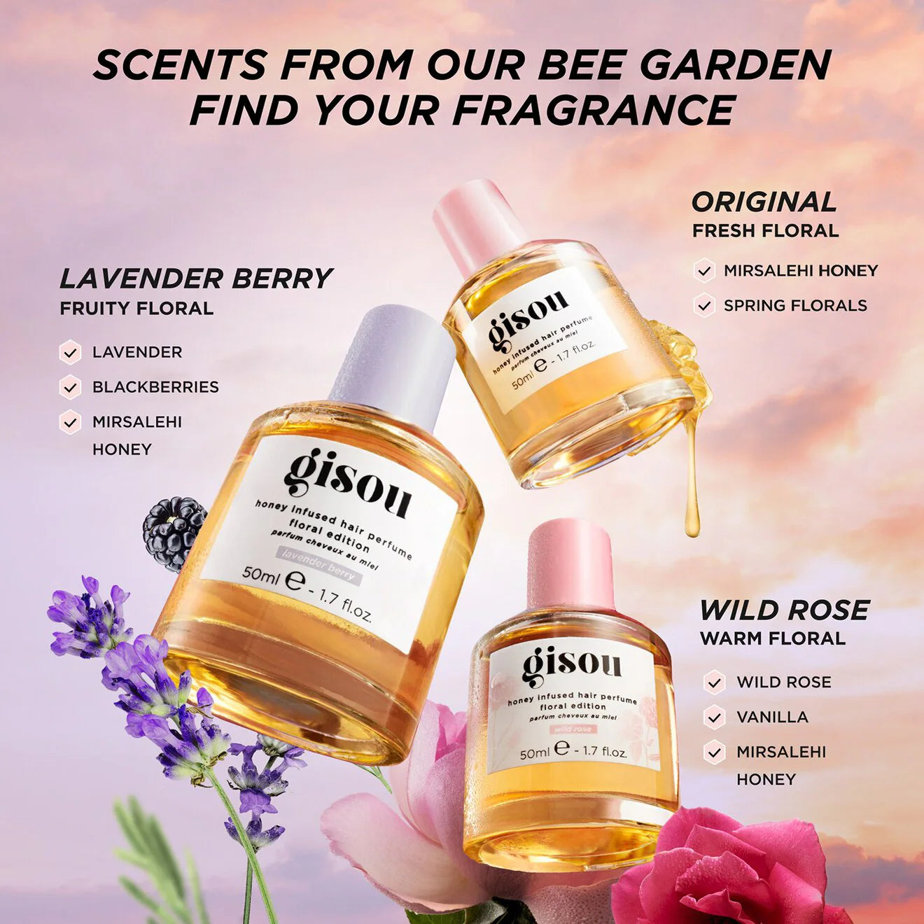 Honey Infused Hair Perfume - Wildflower Honey