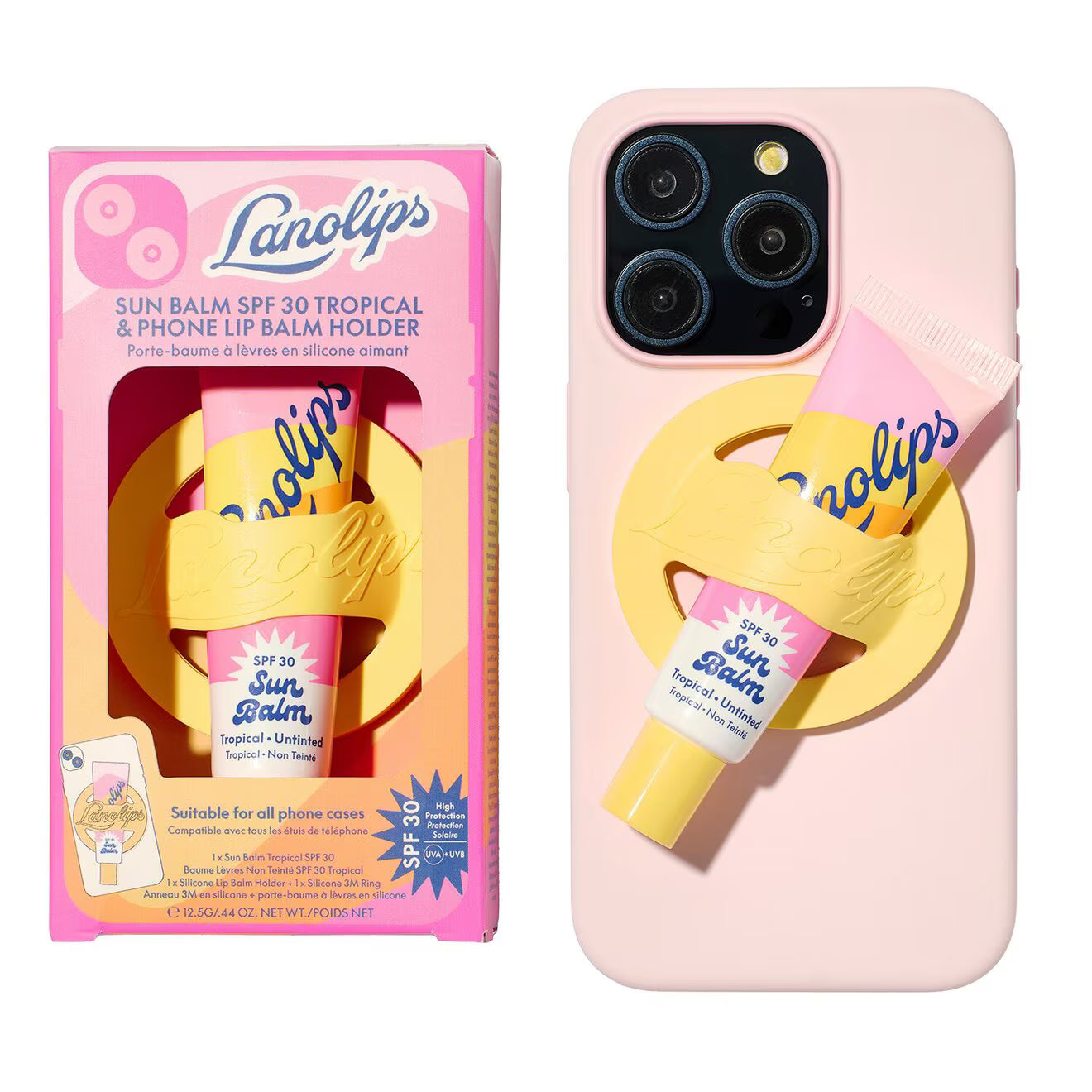 Sun Balm SPF 30 Tropical & Phone Lip Balm Holder