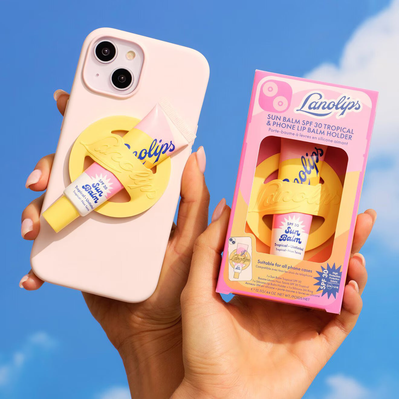 Sun Balm SPF 30 Tropical & Phone Lip Balm Holder