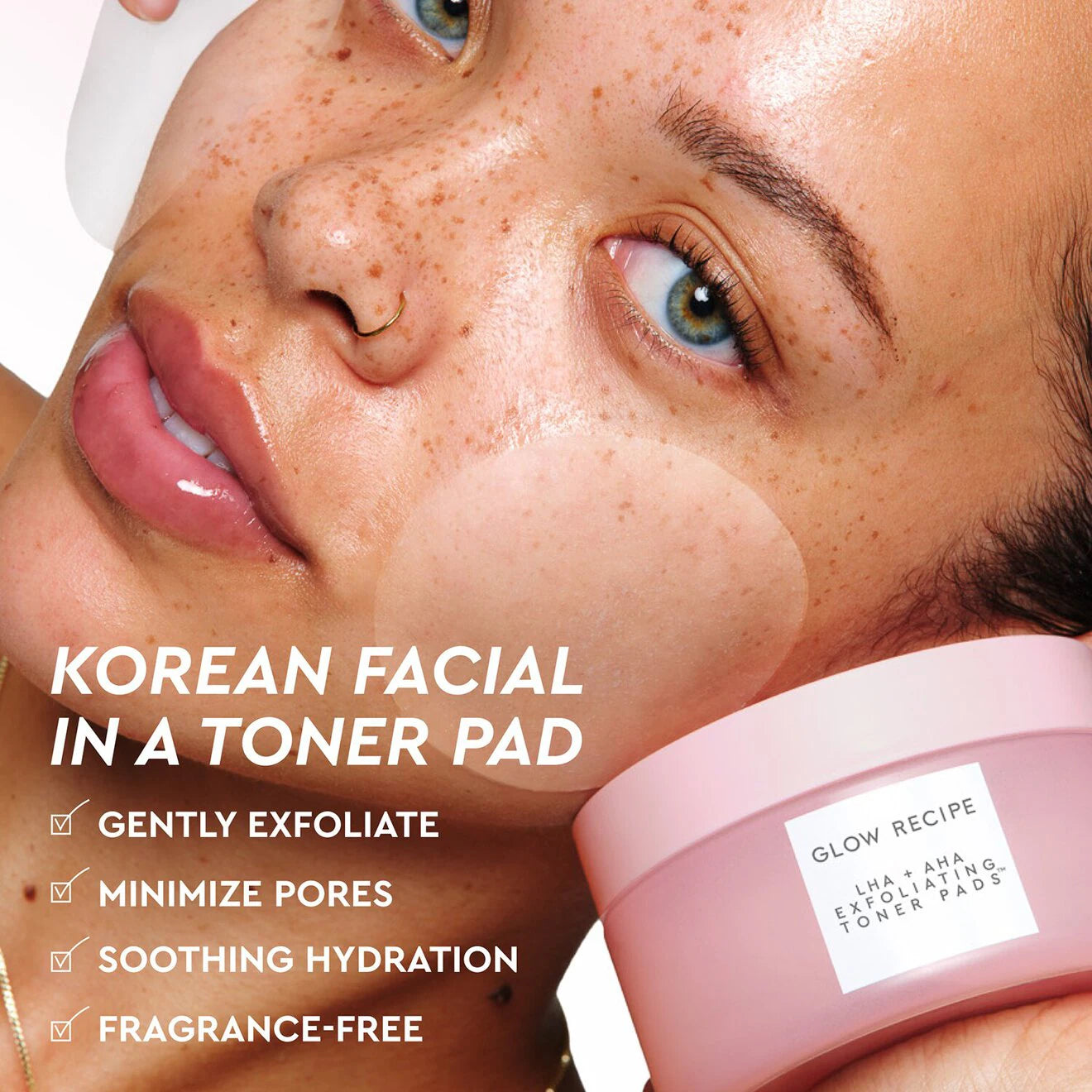 LHA + AHA Exfoliating Korean Toner Pads for Smooth & Hydrated Skin