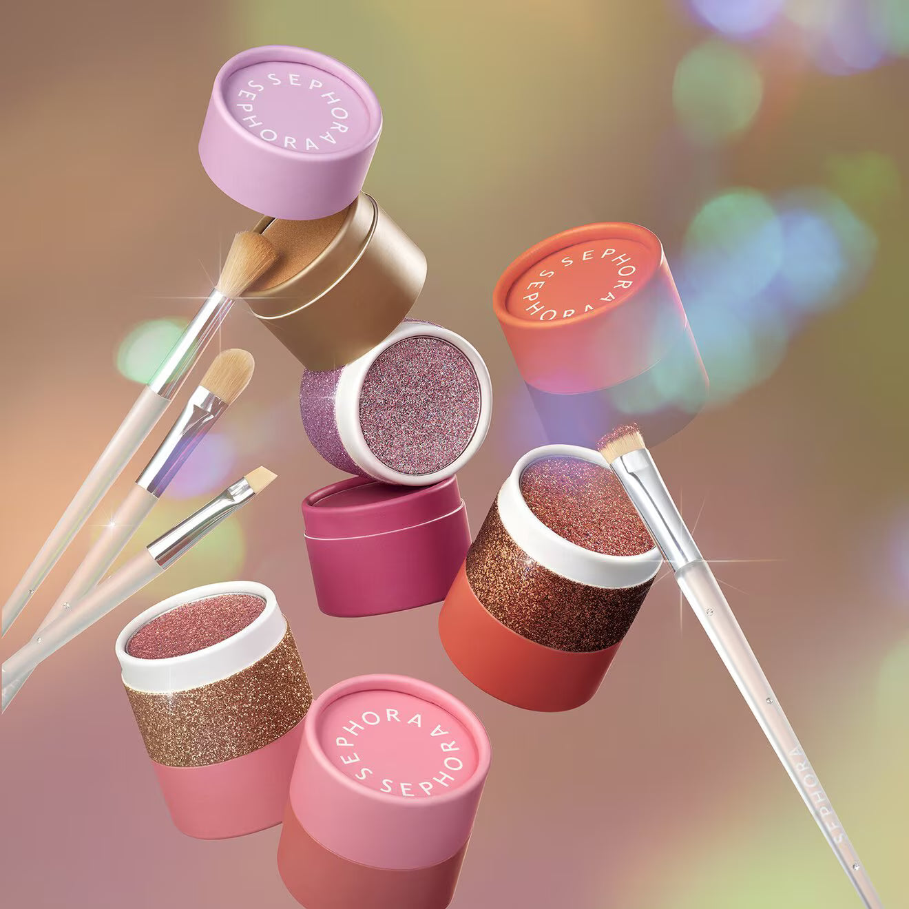 Glitter Power Brush Set - 4 Eye Brushes Set