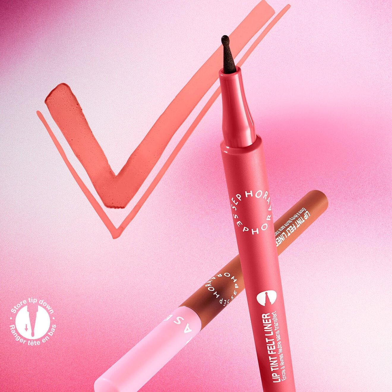 Lip Tint Felt Liner Transfer-Proof Felt-Tip Lip Stain