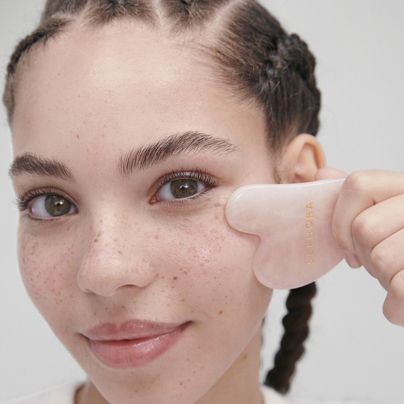 Rose Quartz Face Gua Sha - Face And Neck