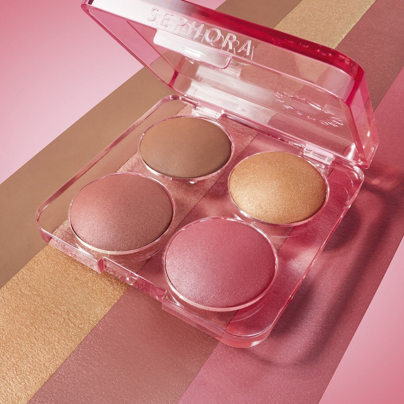 Colorful Face Palette - All-in-One Palette: Blush, Bronzing Powder, Highlighter