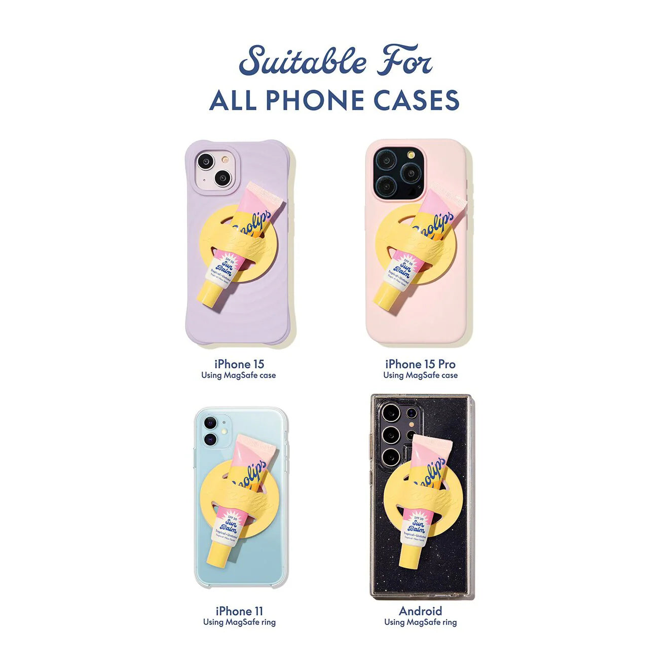 Sun Balm SPF 30 Tropical & Phone Lip Balm Holder