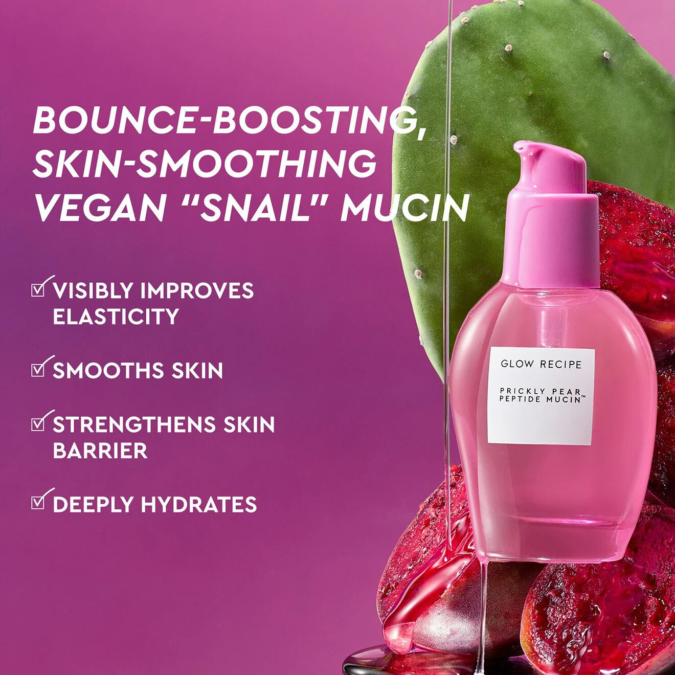 Prickly Pear Peptide Vegan Mucin Serum for Barrier Repair & Hydration