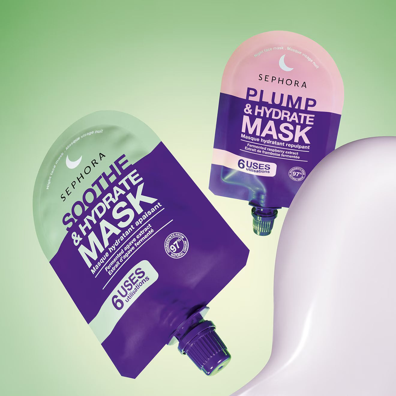 Night Dose Mask Enveloping Moisturizing Gel Cream Texture - Plump