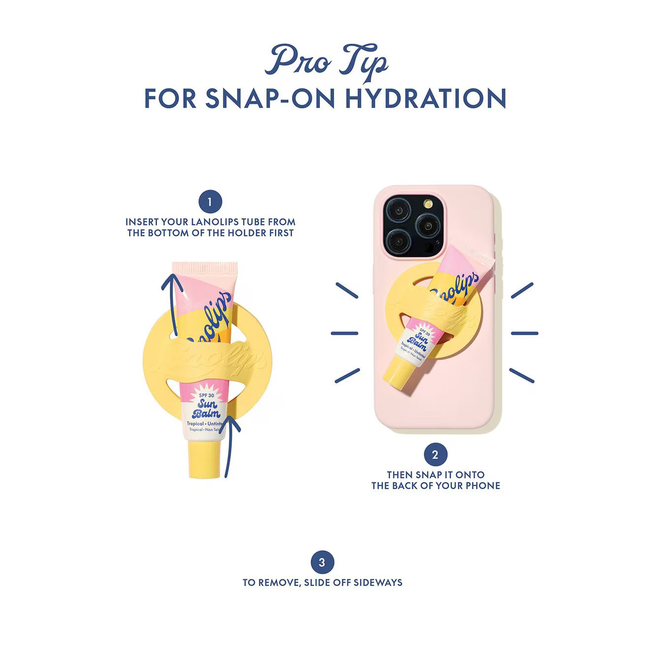 Sun Balm SPF 30 Tropical & Phone Lip Balm Holder