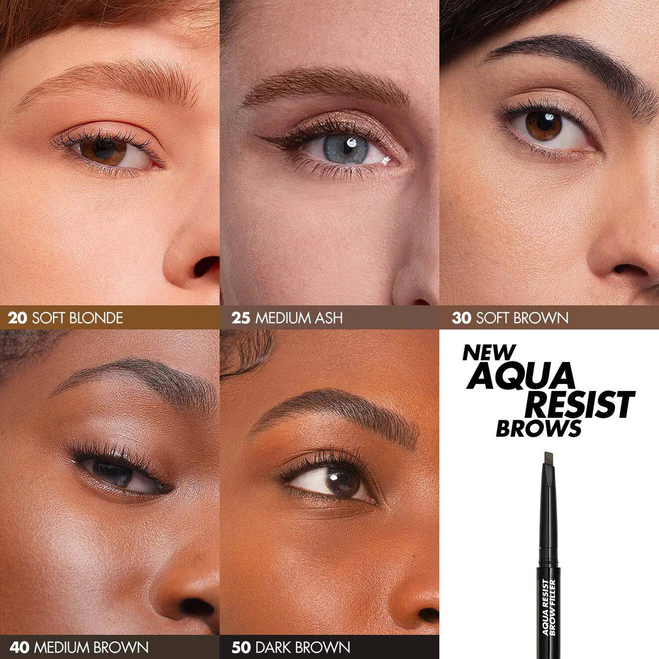 Aqua Resist Brow Filler - 24Hr Slanted Tip Brow Pencil
