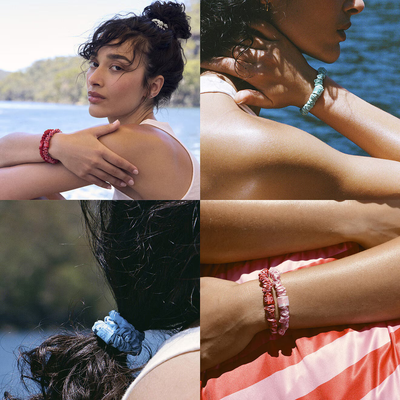 Skinny Scrunchies + Pouch High Tide
