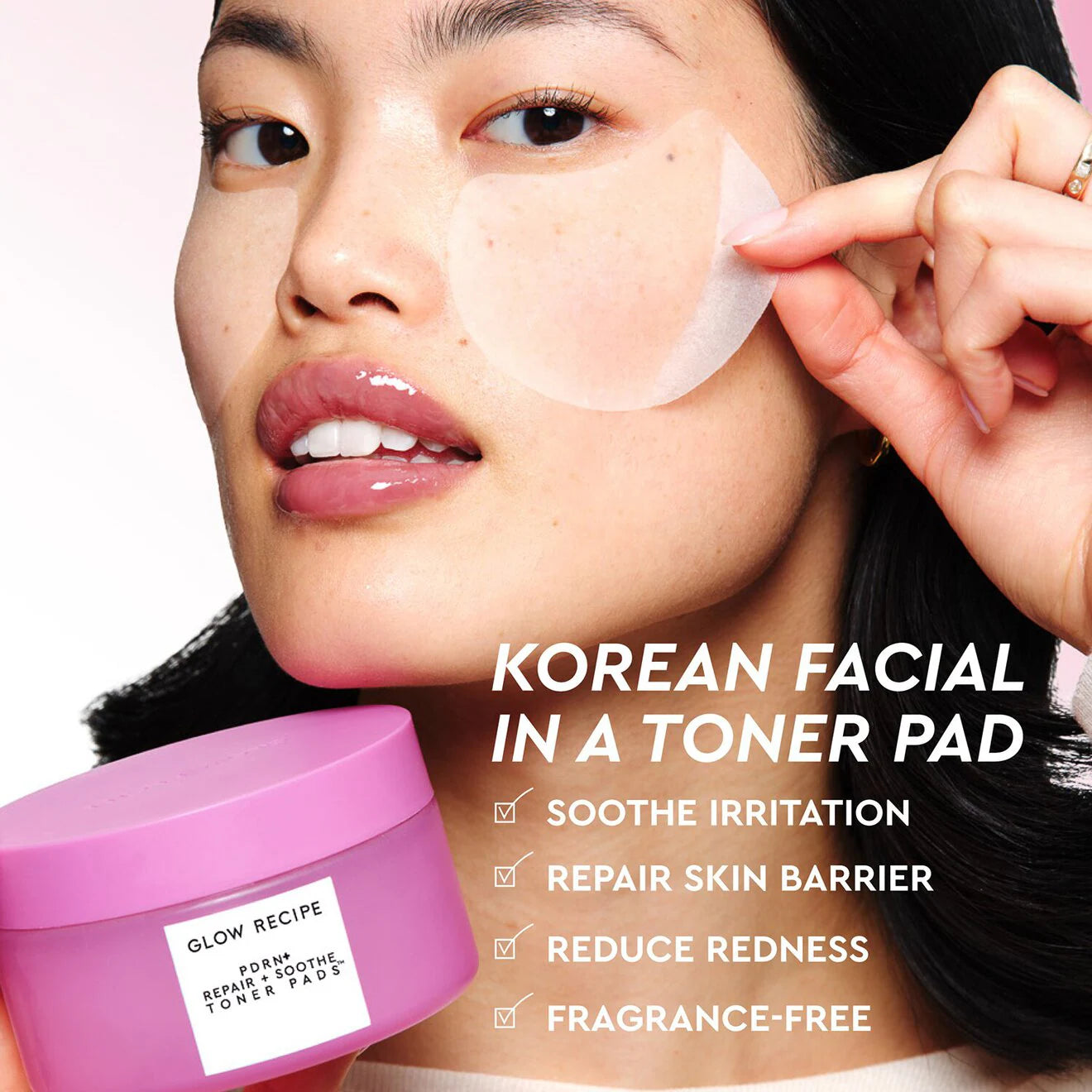 PDRN+ Repair + Soothe Korean Toner Pads for Skin Barrier Repair
