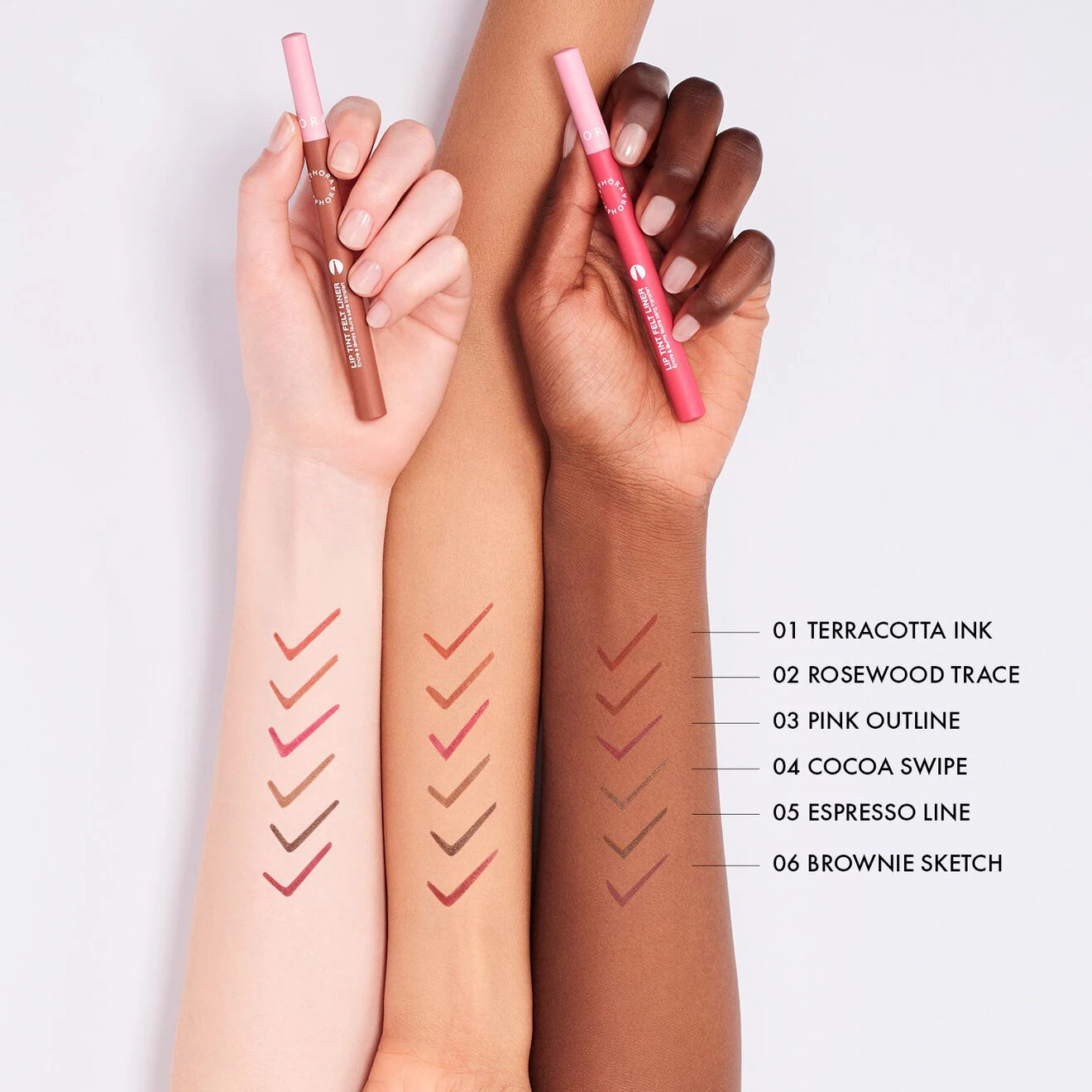Lip Tint Felt Liner Transfer-Proof Felt-Tip Lip Stain