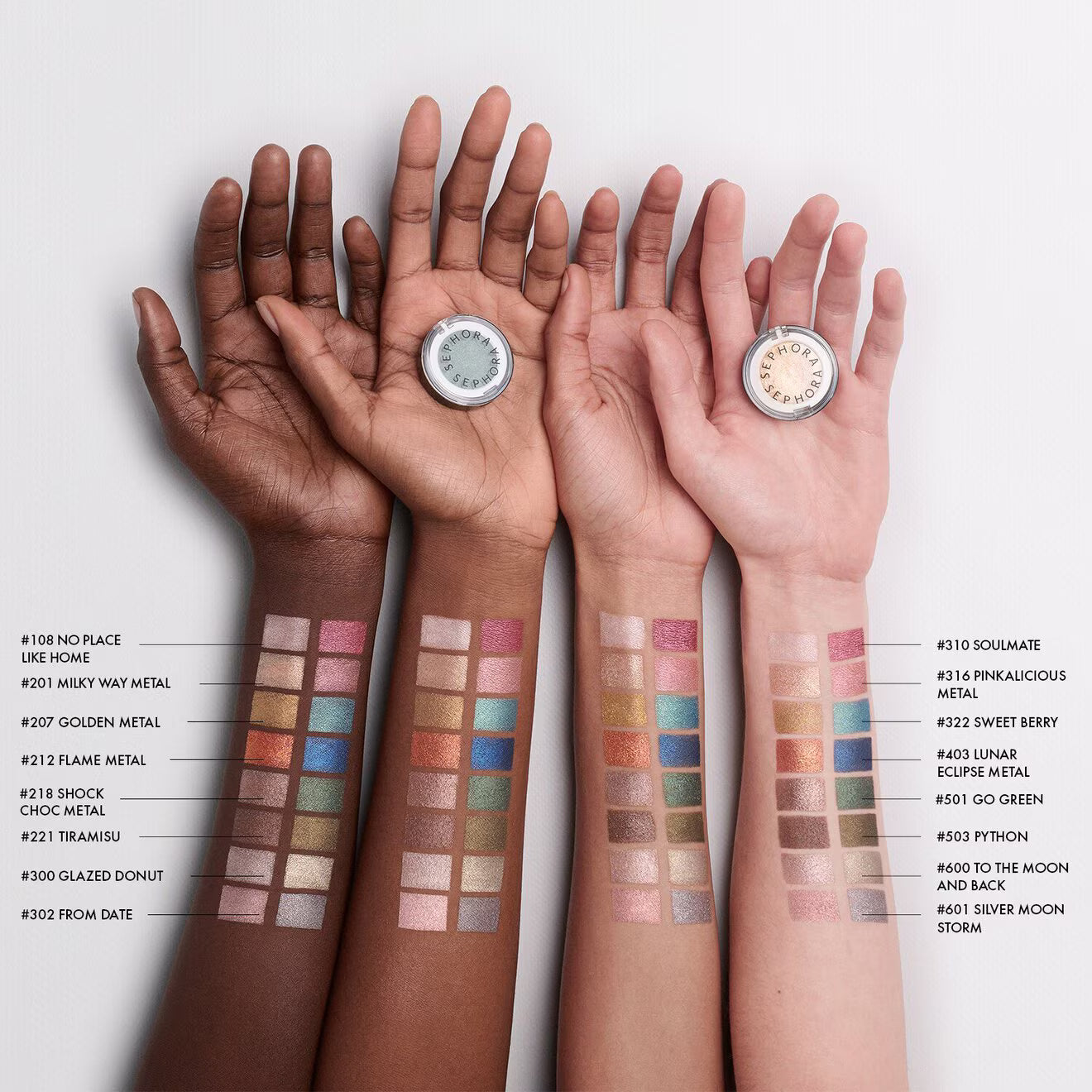 Colorful Eyeshadow - Shimmer Finish
