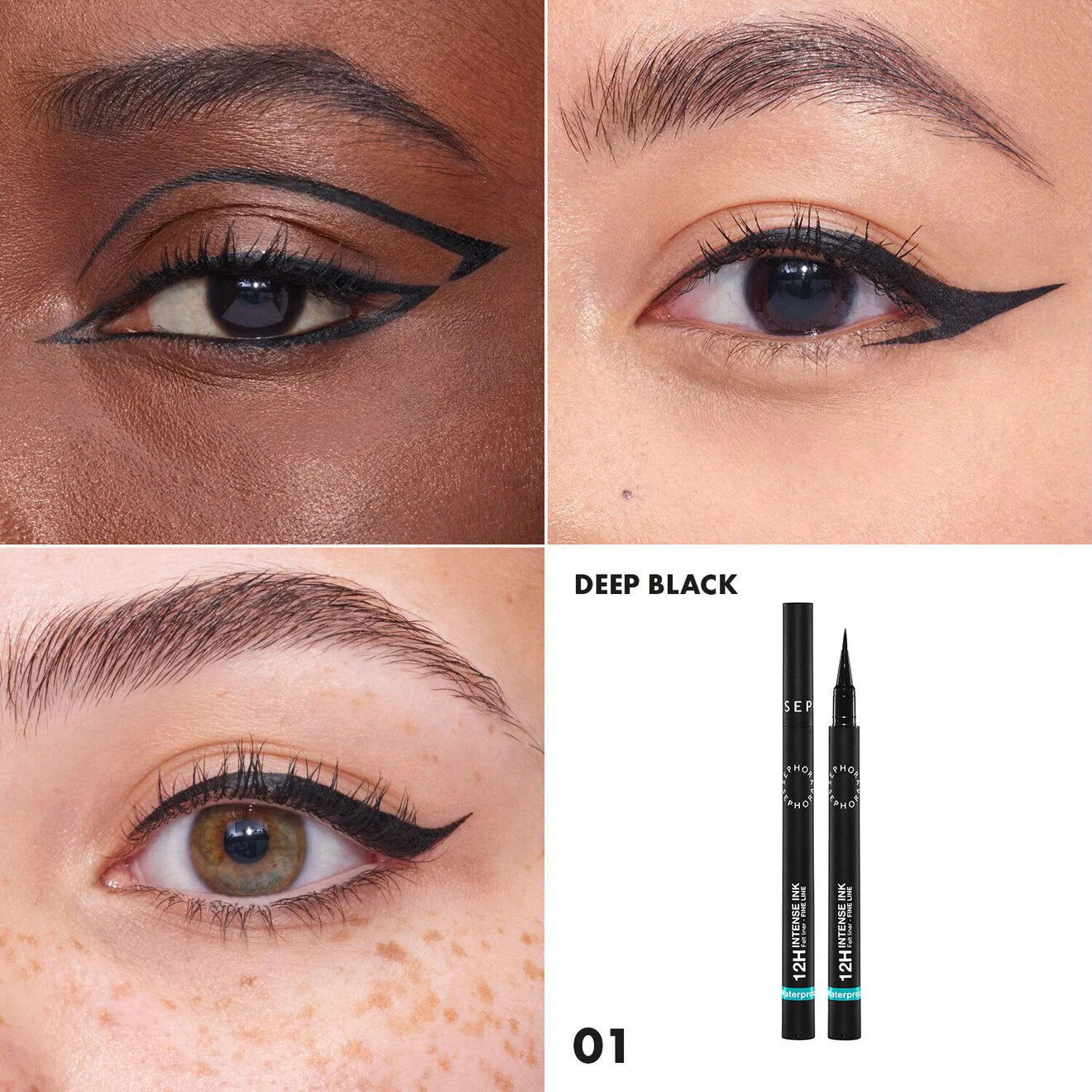 12h Intense Ink Felt Liner Fine Line - Ultra-Precise, Intense Felt-Tip Eyeliner