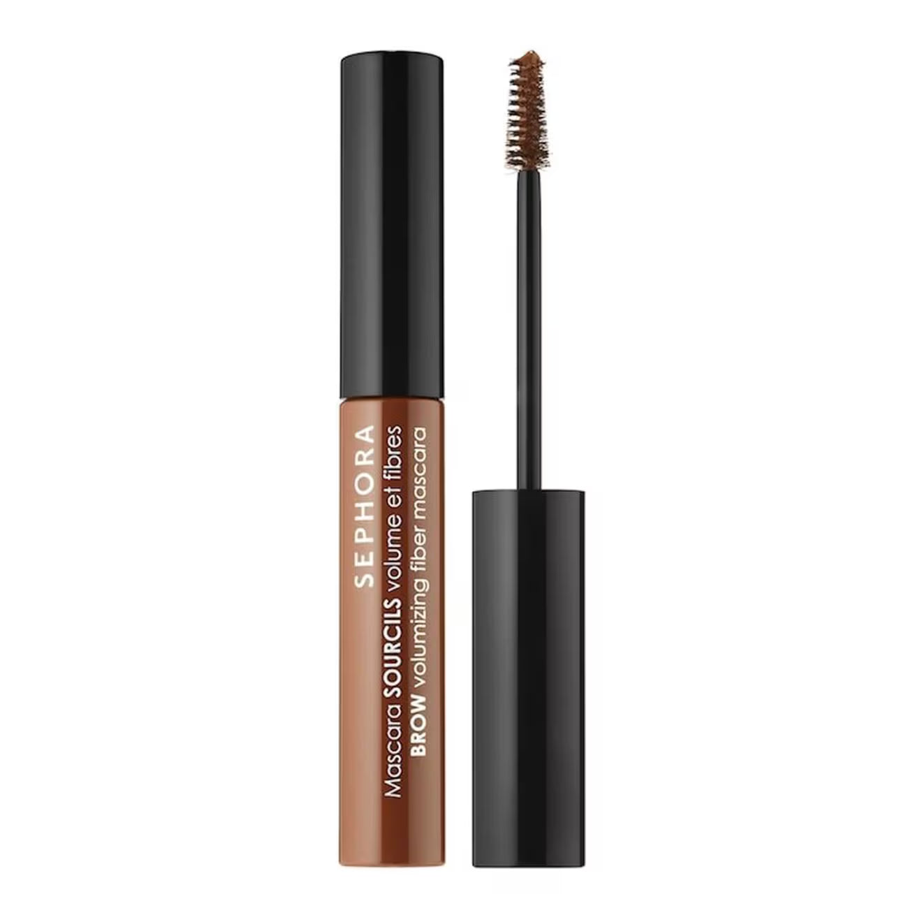 Brow volumizing fiber mascara